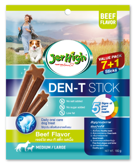 รูปภาพของ JH DEN-T CHEWS MEDIUM BEEF F 180GX12